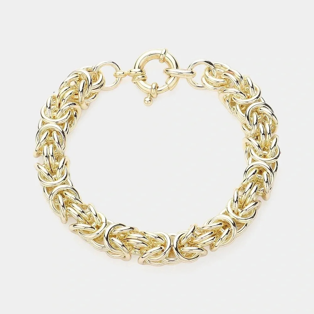 Gold Chunky Hardware Bracelet Gorgeous - Picture 2 of 2